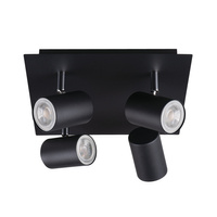 Stropní světlo LED GU10 LED Reflector Adjustable Round Black Evalo Kanlux