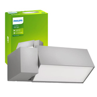 Zahradní lampa LED nástěnná lampa BORDER myGarden E27 IP44 obdélníková šedá PHILIPS