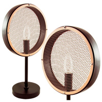 ARETE E14 Černo-zlatá stolní lampa GOLDLUX (Polux)