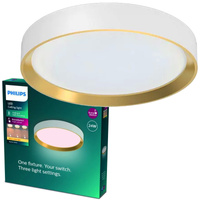 Stropní svítidlo LED Plafond 24W 2800lm 4000K SceneSwitch White|Gold Hanno Philips