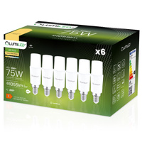 6x Žárovka LED E14, 10W = 75W 1055lm 3000K Teplá bílá Stick LUMILED