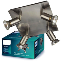 Stropní svítidlo CARREA 4x nástěnné svítidlo GU10 PHILIPS s pohyblivým reflektorem