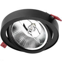 Podhledové svítidlo GU10, AR111 Nastavitelná Kulatá Černá 14cm CARPI LUMILED