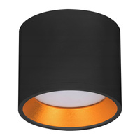 Přisazené LED GOLDA halogenové stropní svítidlo GX53 kulatá trubice černá - zlatá