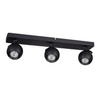 Stropní svítidlo LED GU10 s nastavitelným reflektorem kulaté černé Galoba Kanlux