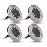 4x Zahradní lampa 12x LED SOLÁRNÍ ZEMNÍ IP54