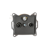 Anténní zásuvka RTV-SAT Final Square Graphite LOGI Kanlux