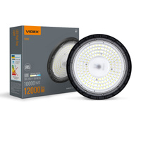 Svítidlo LED High-Bay 100W 10000lm 5000K Neutral 90° IP65 IK07 mAh Pendant Black VIDEX