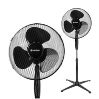 Podlahový ventilátor Stojanový větrný mlýn KOBI 45W 43cm černý