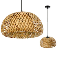 Bambusová dekorativní závěsná lampa E27 Boho Baku Kobi