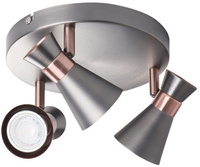 Nástěnné svítidlo Stropní svítidlo Nastavitelné LED GU10 Stříbrná měď Mileno Kanlux