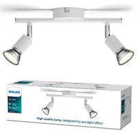 Stropní svítidlo LIMBALI 2x GU10 Nástěnné svítidlo Reflektor pohyblivý Bílá PHILIPS