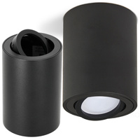 Halogenová bodová zářivka GU10 kulatá černá OH36 Kobi pro povrchovou montáž