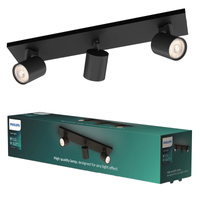 Stropní svítidlo LED RUNNER 3x GU10 Reflektor pohyblivé svítidlo černé PHILIPS