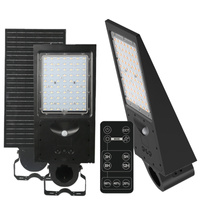 Solární LED průmyslové pouliční světlo 30W 4800lm CCT se senzorem pohybu a soumraku IP65 IK07 Black Street Kobi