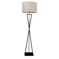 Stojací lampa E27 Round Black 160cm Ivory VT-7913 V-TAC