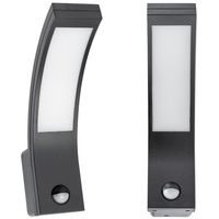 Venkovní zahradní nástěnná lampa LED 10W 4000K IP54 s pohybovým a soumrakovým senzorem