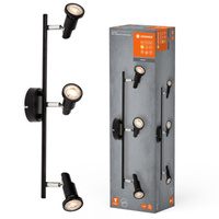 LED stropní nástěnné svítidlo Nástěnná povrchová montáž 10,2W 690lm 3000K teplá stmívatelná černá LED bodová Ledvance