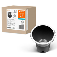 LED panelové bodové svítidlo 10W 700lm 4000K neutrální bílá černá Downlight Slim Ledvance