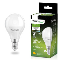 Žárovka LED E14, P40 8W = 60W 806lm 4000K Neutrální bílá 180° LUMILED