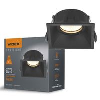 Vestavné stropní svítidlo Halogenové GU10 VIDEOX Black Square