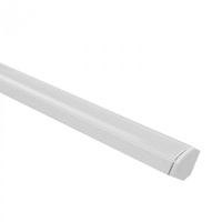 Hliníkový rohový LED profil pro povrchovou montáž bílý 2m se stínítkem z mléčného skla pro LED pásky + krytky Ecolight řady R