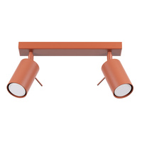 Tuba Spot Reflector Stropní svítidlo 2x GU10 Ochre Red Ring Bittersweet Shimmer SL.1507 Sollux
