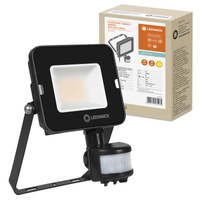 Reflektor LED 20W 1800lm 3000K IP65 Černá se senzorem pohybu a soumraku LEDVANCE COMPACT V