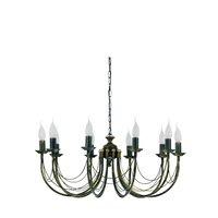 ARES 206 Nowodvorski stropní lampa černo-zlatá 10xE14 Glamour ocelový lustr