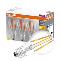 3x LED žárovka E27 A60 CL 11W = 100W 1521lm 2700K Teplá bílá 300° Vlákno OSRAM BASE