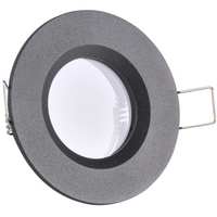 Kulaté matné černé zapuštěné svítidlo BORAS očko MR16 IP44 GOLDLUX (Polux)