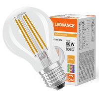 LED žárovka A60 E27 7,2W = 60W 806lm 2700K teplá bílá FILAMENTNÍ STMÍVATELNÁ LEDVANCE