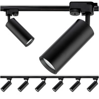 Osvětlovací lišta 2m + 6x reflektor lištový, GU10 Černá RITI LUMILED