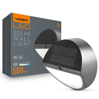 Solární reflektor se senzorem 500lm 5000K neutrální 120° 3,2V IP54 IK07 povrchová montáž černá VIDEX