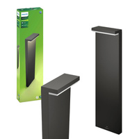 Venkovní LED zahradní svítidlo BUSTAN myGarden 2x4.5W 2700K IP44 Tyč 77cm Antracit PHILIPS