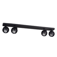 Stropní svítidlo LED GU10 s nastavitelným reflektorem kulaté černé Galoba Kanlux