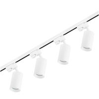 Sada osvětlovacích přípojnic 1m + 4x SAGI GU10 White LUMILED reflektor na přípojnici