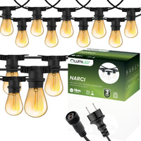 Venkovní řetěz 15m, 15x E27 Žárovky 1.3W 2200K NARCI LUMILED