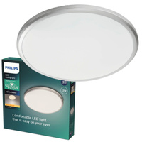 Plafond LED stropní světlo TWIRLY 12W 2700K 29cm šedé kulaté PHILIPS