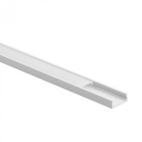 Hliníkový povrchový profil LED bílý 1m s mléčným stínítkem pro LED pásky + koncovky Ecolight řady N