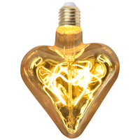 Dekorativní LED žárovka E27 Heart Filament 2,3W 170lm 2000K Warm Vintage Amber GOLDLUX(Polux)