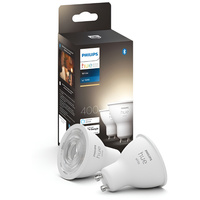 2x LED žárovka GU10 s reflektorem 4,2W = 50W 400lm 2700K teplá bílá SMART Smart Bluetooth ZigBee White Philips HUE