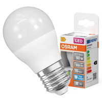 LED žárovka P45 kapka E27 6,5W = 60W 806lm 6500K studená bílá 150° STAR CLASSIC Osram