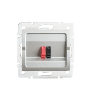 Zvuková zásuvka pro reproduktory s jedním čtvercovým reproduktorem Stříbrná LOGI Kanlux