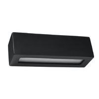 Nástěnné svítidlo VEGA E27 Up-Down Obdélníkové keramické moderní černé SOLLUX