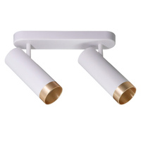 Nástěnné a stropní bodové svítidlo 2x GU10 White Gold FADO Sanico Goldlux