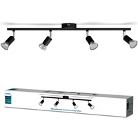 Stropní svítidlo LIMBALI 4x GU10 Nástěnné svítidlo Reflektor pohyblivý černý PHILIPS