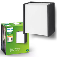Zahradní lampa LED nástěnná lampa MACAW myGarden 3W 2700K IP44 černá PHILIPS
