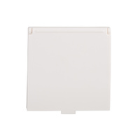 Napájecí zásuvka s ochranou proti přepólování 16A s uzemněním čtvercová bílá Kancelářská zásuvka Kanlux