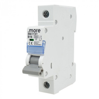 Nadproudový jistič Pojistkový odpojovač 6kA 1P B 16A .MORE